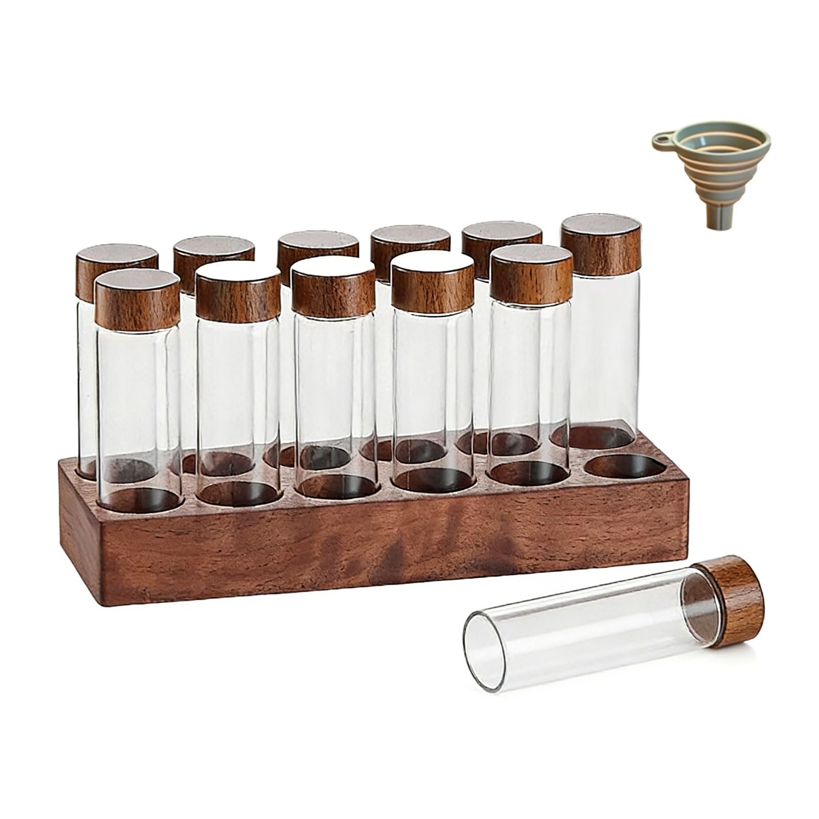 NMFLAB Single Dose Coffees Bean Storage Tubes Cellars with Stand and Funnel Espresso Beans Storage Container Gift Container