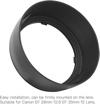 Amazon | レンズフード、 Ef 28mm f2.8 Ef 35mm f2レンズ用、耐久性と