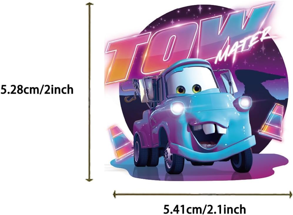 100Pcs Cars Stickers Cool Disney Cartoon Movie Stickers, Vinyl Waterproof Sports Car Sticker for Laptop, Guitar, Water Bottle, Birthday Gifts for Girls, Kids, Teens (100Car) - Image 2