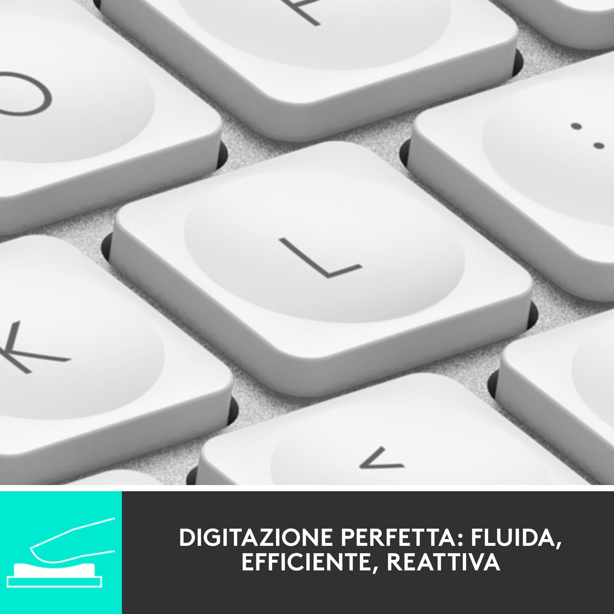 Logitech MX Keys Mini Mac - Tastiera Wireless Minimalista, Compatta, Bluetooth, Tasti Retroilluminati, USB-C, Compatibile Con MacBook Pro, MacBook Air, IMac, IPad, Italiano QWERTY - Grigio Claro