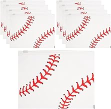 Beebeecraft 25Pcs Plastic Zip Bags Reclosable Poly Pouch with Clear Baseball Pattern for Cosmetic Travel Storage 6.1 x 7.8 Inch
