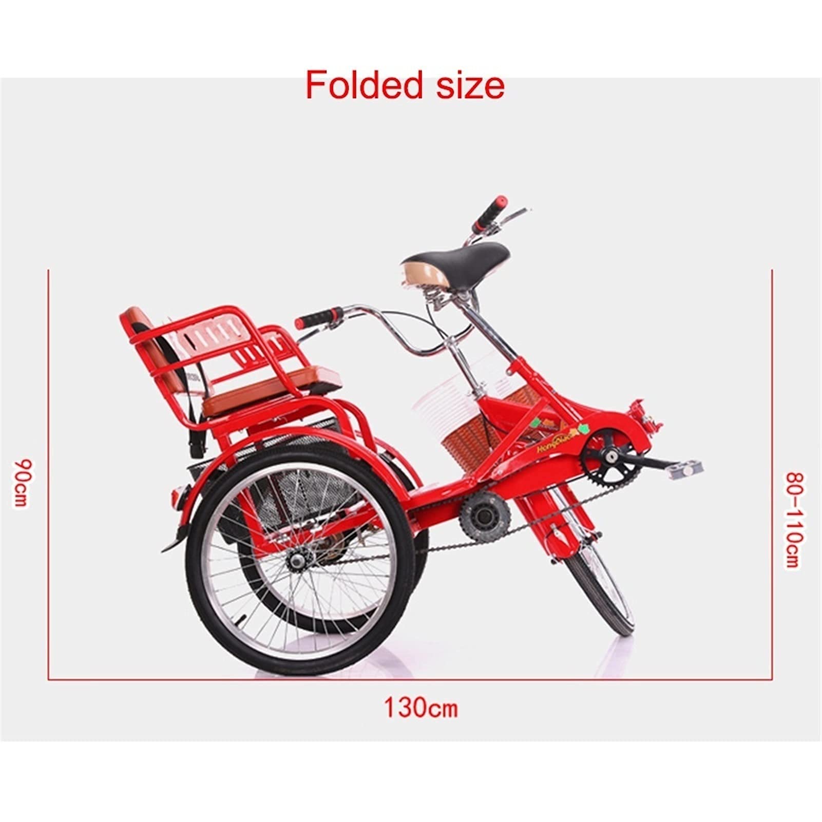 Triciclo Plegable De 20 Pulgadas Para Adultos,Bicicleta Plegable