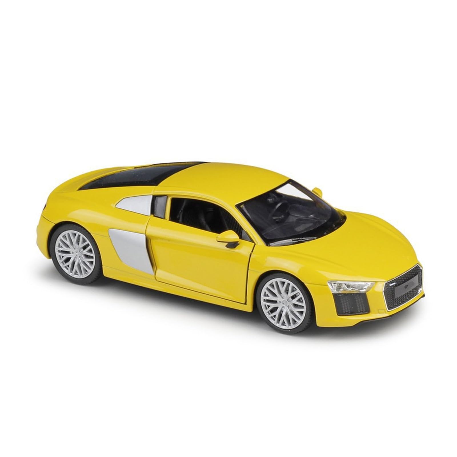 MOCALUX Scale Die-Cast Model Car 1:24 For Audi R8 V10 Alloy Metal Diecast Model Vehicles(Yellow)