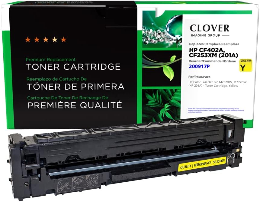 Clover Remanufactured Toner Cartridge Replacement for HP CF402A (HP 201A) | Yellow
