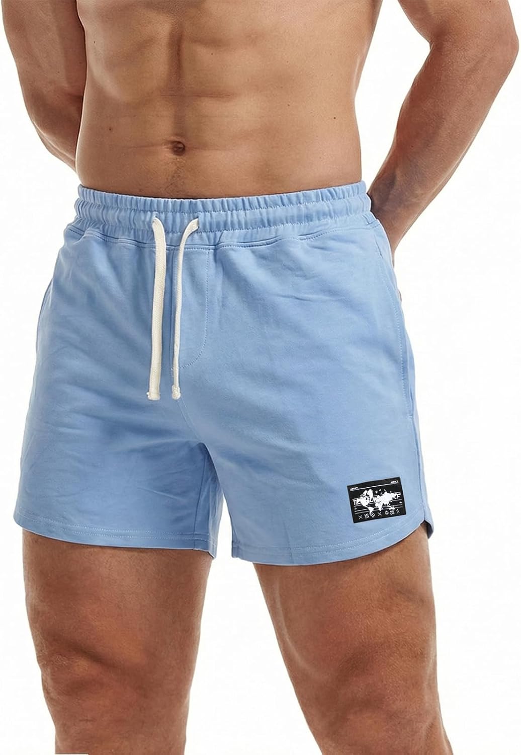 AIMPACT Men's Athletic Shorts Bodybuilding Workout Cotton Gym Shorts with Pockets
