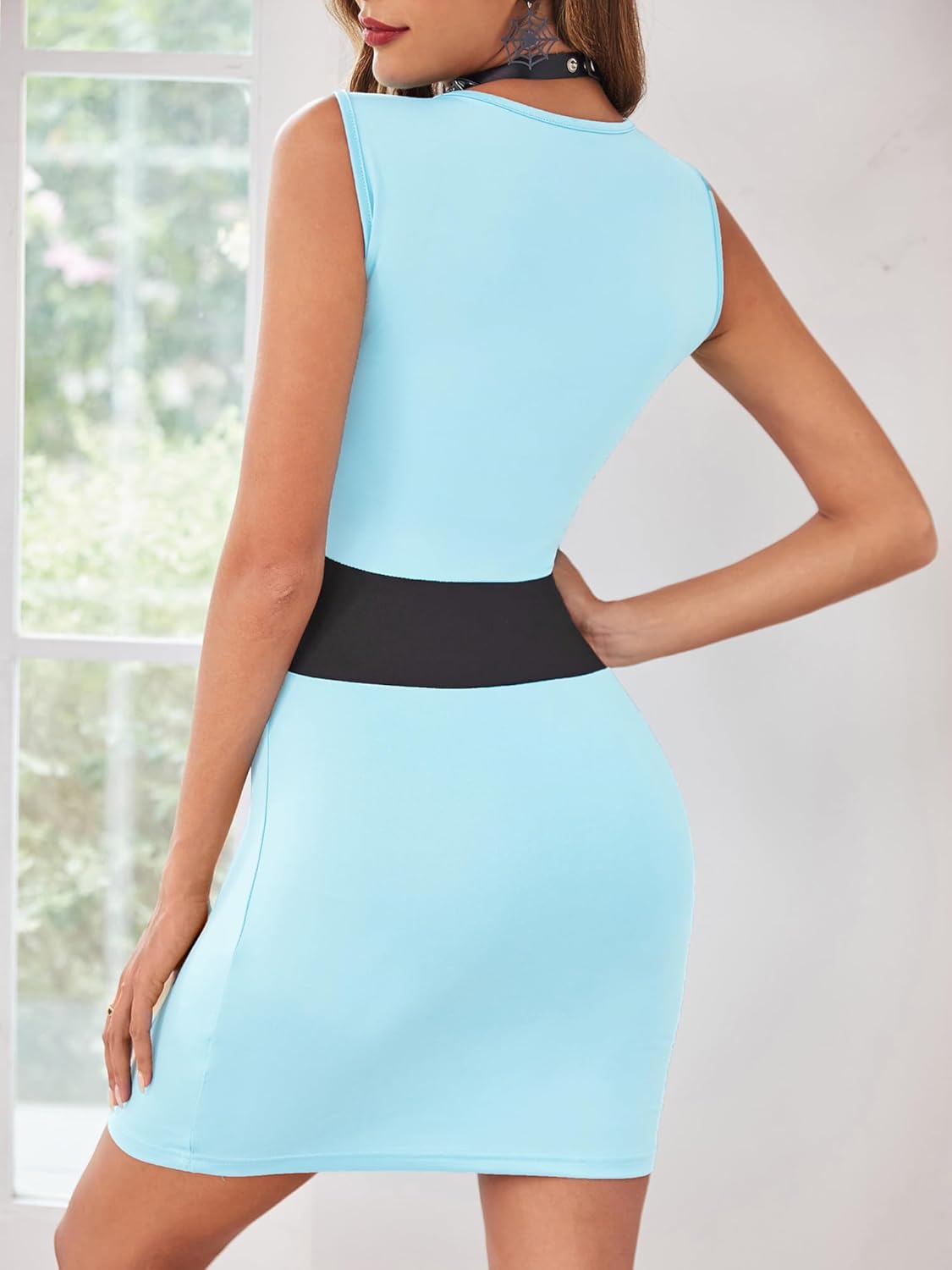 KINMIU Women's Hallloween Costume Cosplay Sleeveless Mini Dress - Image 5