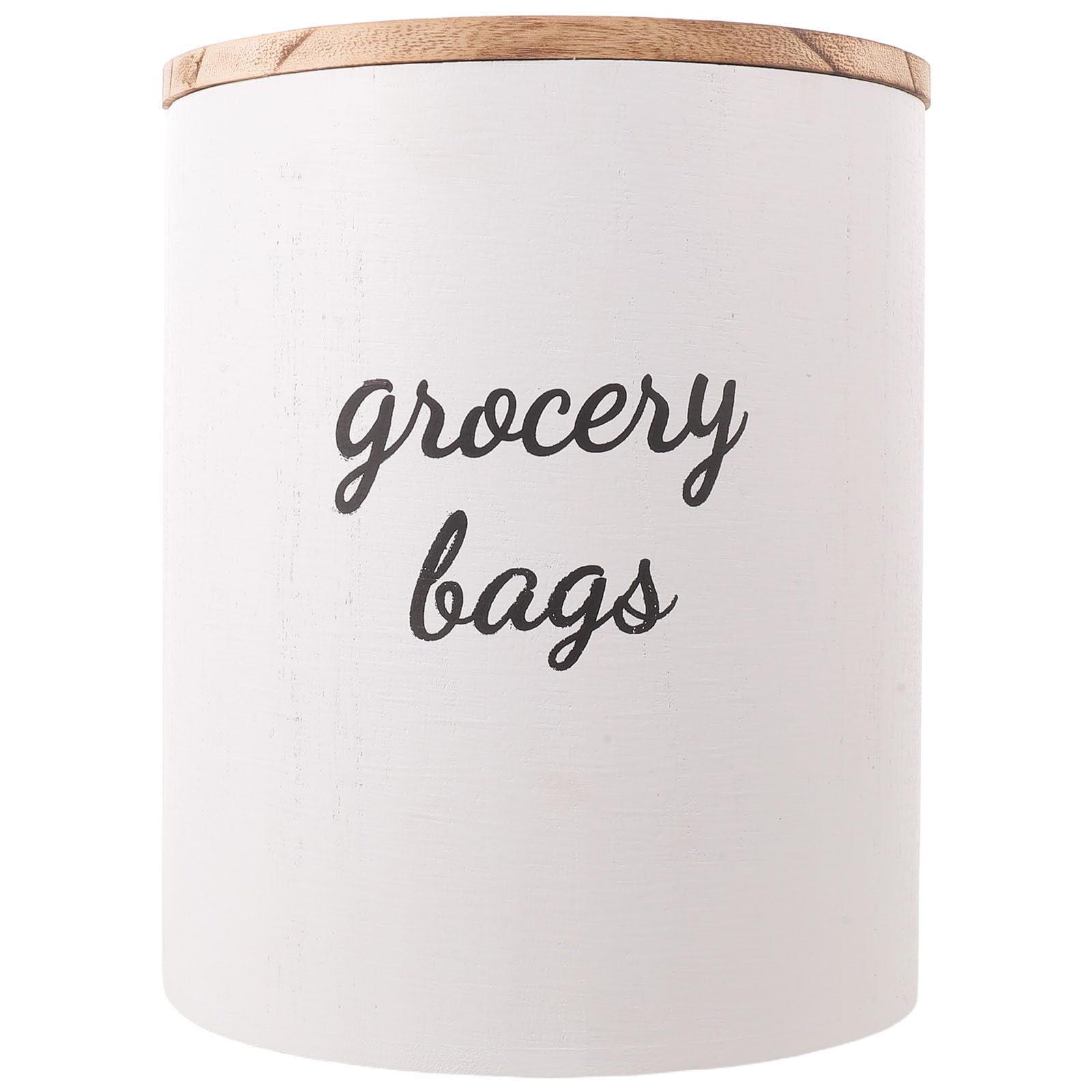 Organizador de Bolsas de Basura de Madera: Caja de Almacenamiento de Pared - Soporte rústico para Bolsas de plástico de supermercado - para Usar en la despensa de la Cocina o en el
