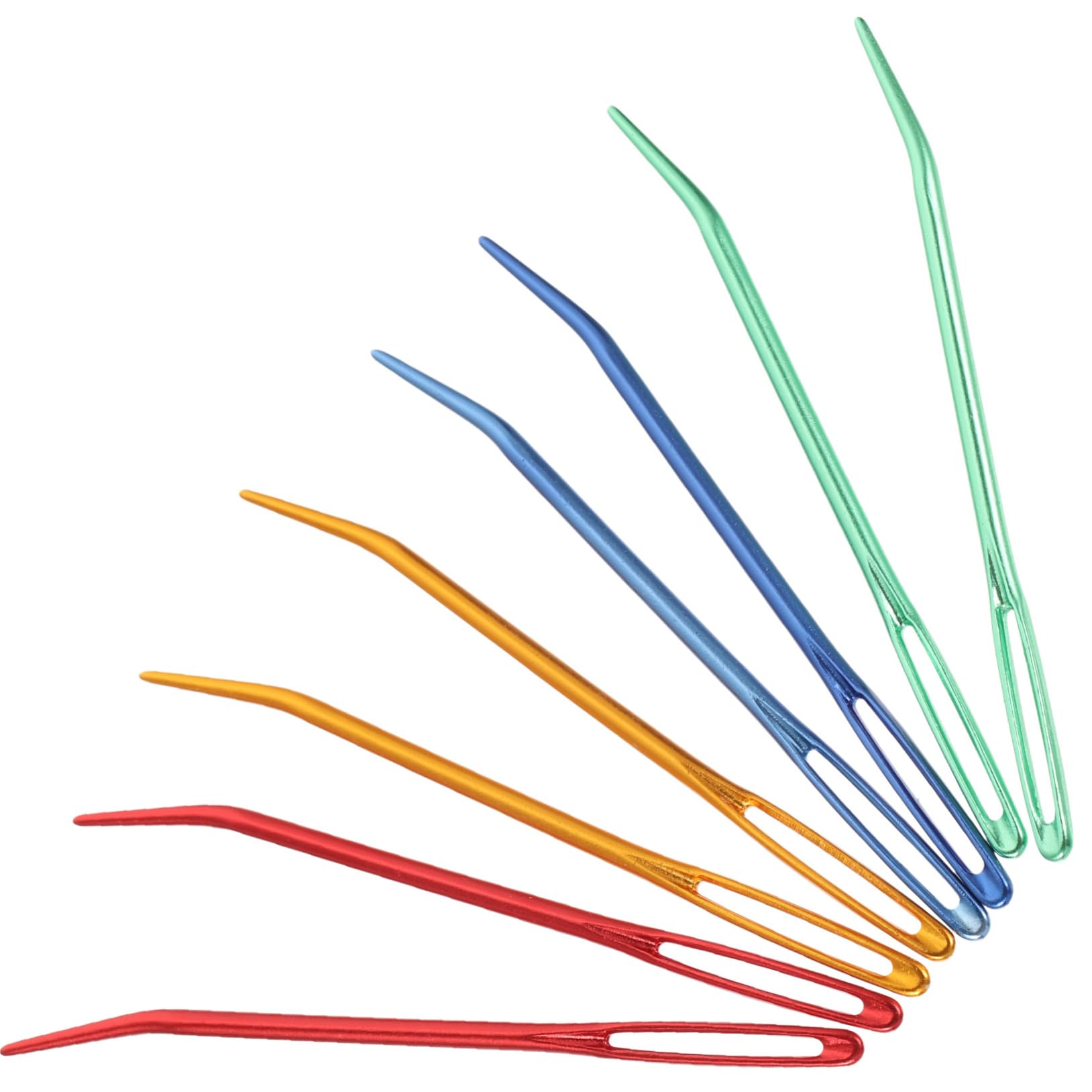 HAWILLOSCH Convenient Yarn Needles Set 8pcs Large Eye Darning Needles Tips for Knitting Crocheting Aluminum Construction for Projects Beginners