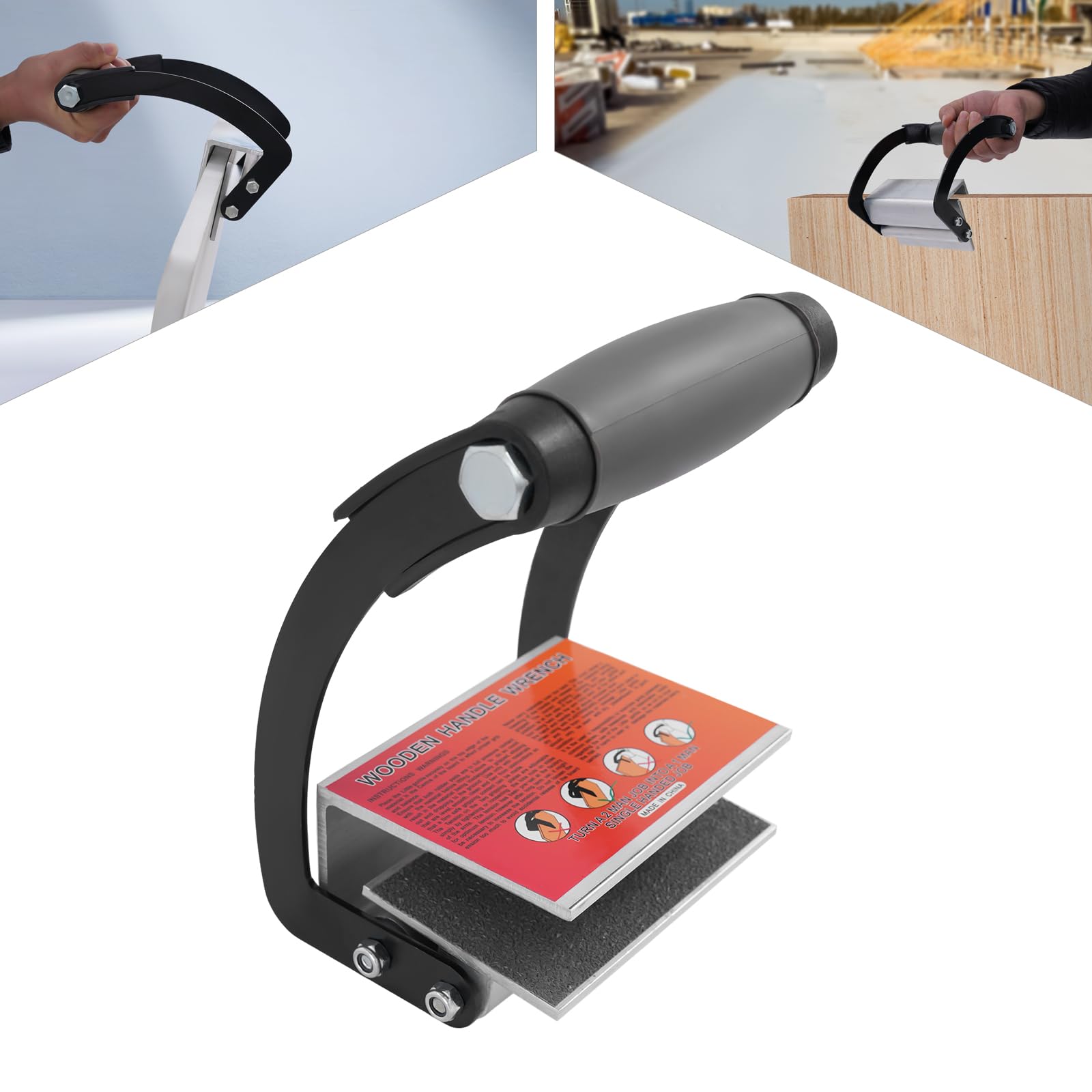 Robuster Platten-Träger Plattenträger Gipskartonplatten Plattenheber Trockenbau Helfer Board Lifter mit Rutschfester Griff, Klemmbereich 2–25 mm, Tragkraft 50 kg