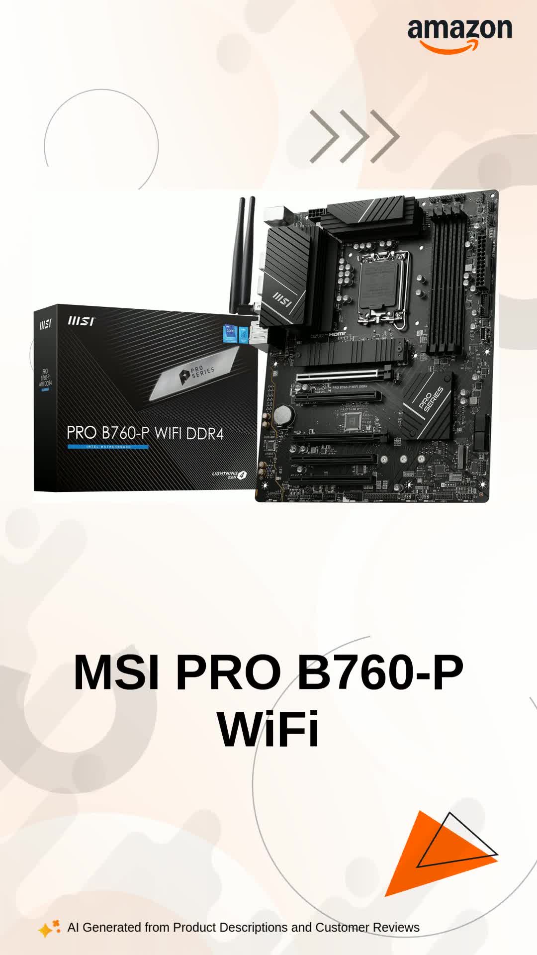 MSI PRO B760-P WiFi DDR4 ATX Motherboard