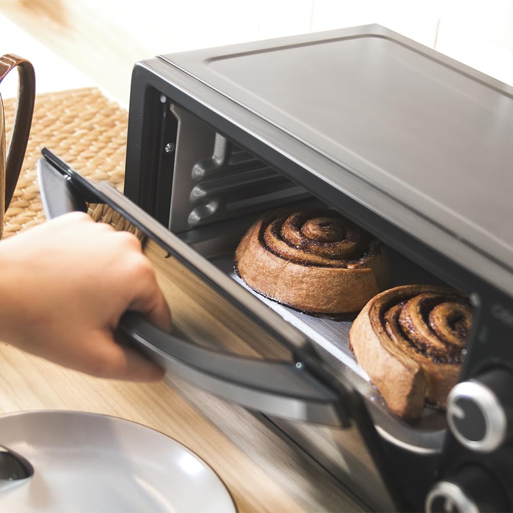 Cecotec Minibackofen Bake&Toast 1090 Black. 10 Liter Kapazität, 1000 Watt Leistung, Temperaturregelung bis 230 ºC, 60-Minuten-Timer, Doppelglastür und Quarzheizelemente für die Speisenzubereitung