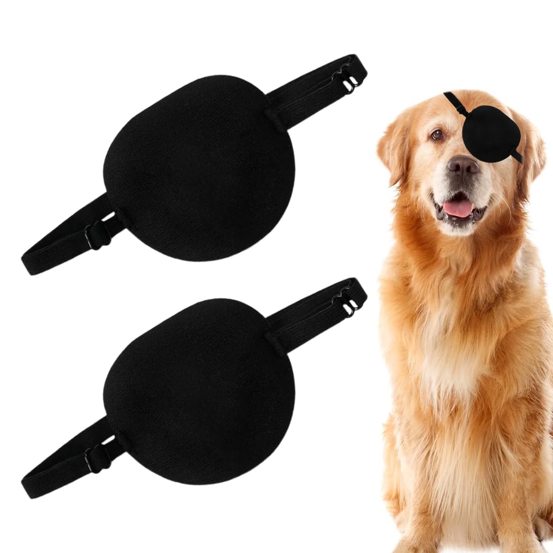 DOKRIN Eye Patches Dog Eye Patch Used for Postoperative Eye Injury, Soft and Adjustable to Cover Dog Eyes