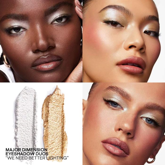 P4TRICK T4. - Major Dimension Eye Illusion Eyeshadow Duo - Color: We Need Better Lighting (pearl sparkle, golden sparkle)