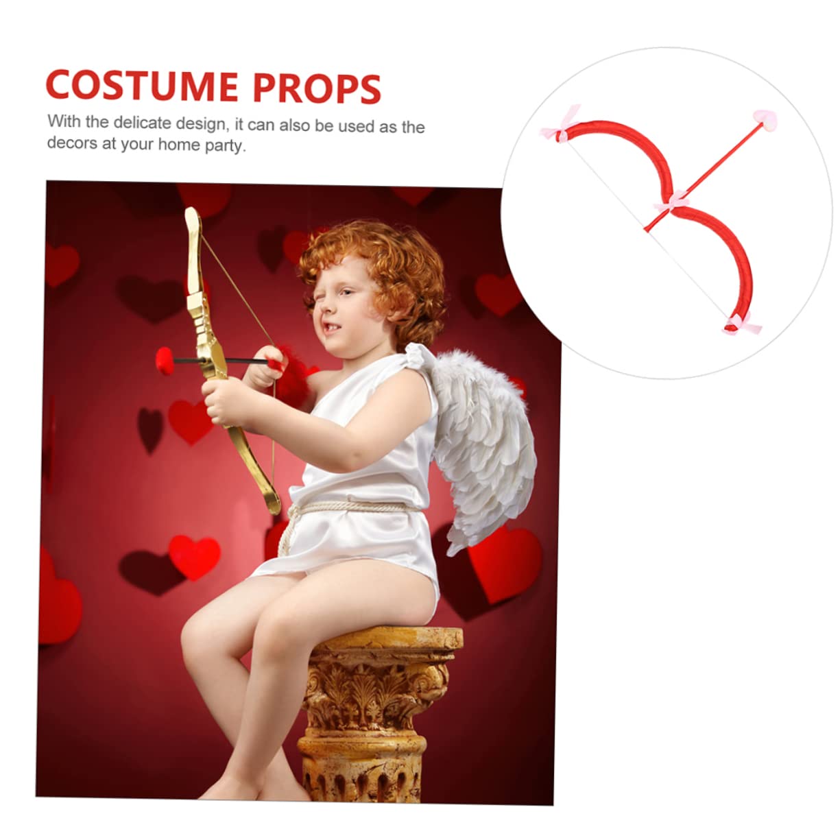 Arco Y Flecha De Cupido Decoración Fiesta Cumpleaños Decoración Colgante Mini Arco De Cupido Accesorio De Disfraz De Cupido Elaboración De Adornos De Bricolaje
