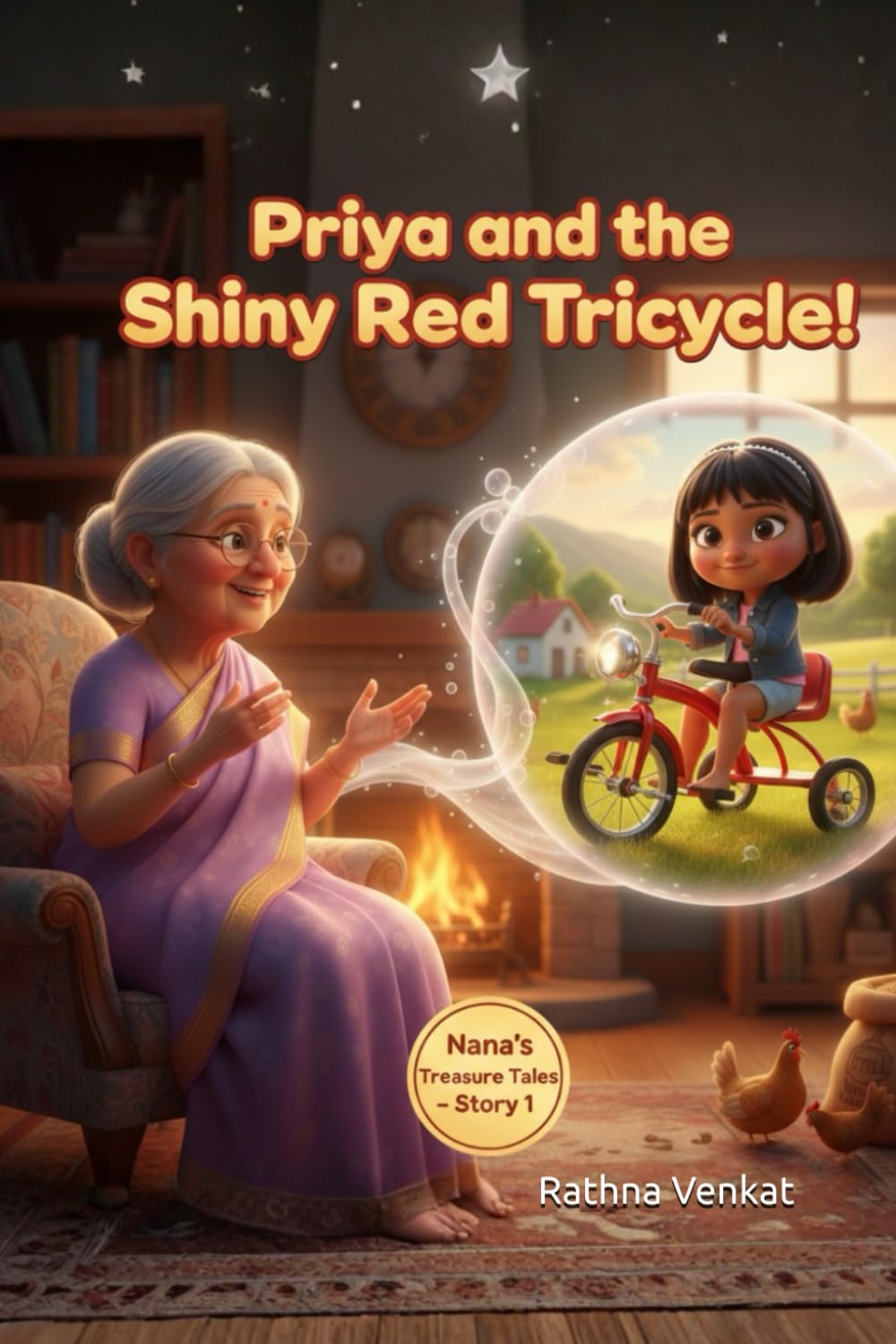 Priya and the Shiny Red Tricycle!: Grandma's Stories: Learning About Kindness, Duty, and Family Values (Nana's Treasure Tales)