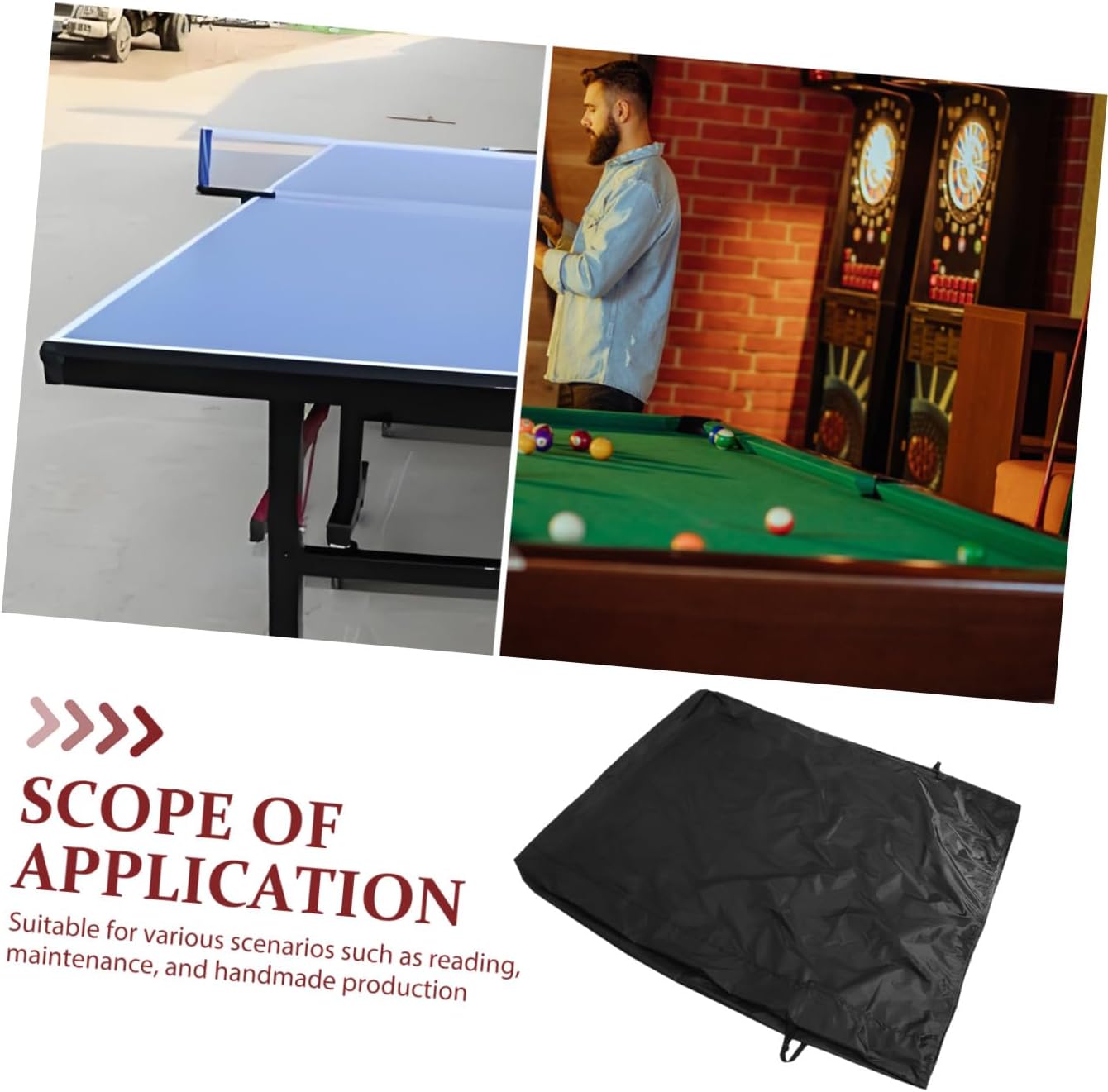 Outdoor Table Tennis Cover Pong Table Protection Oxford Cloth Dustproof Storage Accessories