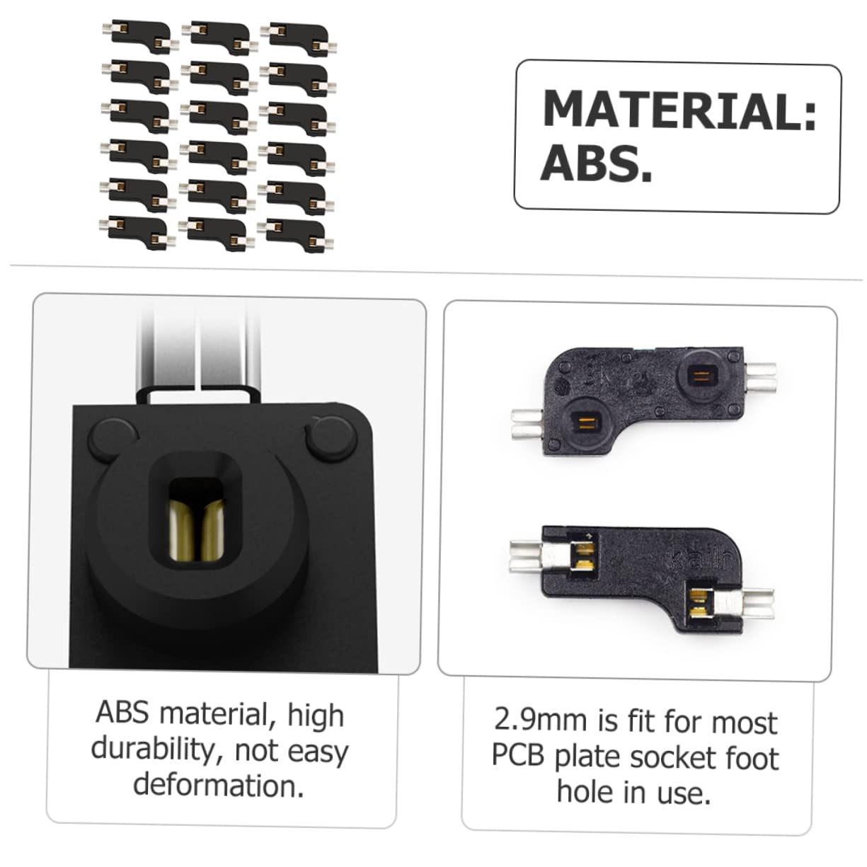 20 Sockets SIP Pour Clavier Mécanique - Supports PCB Remplaçables à Chaud, Compatibilité Large, Montage Facile