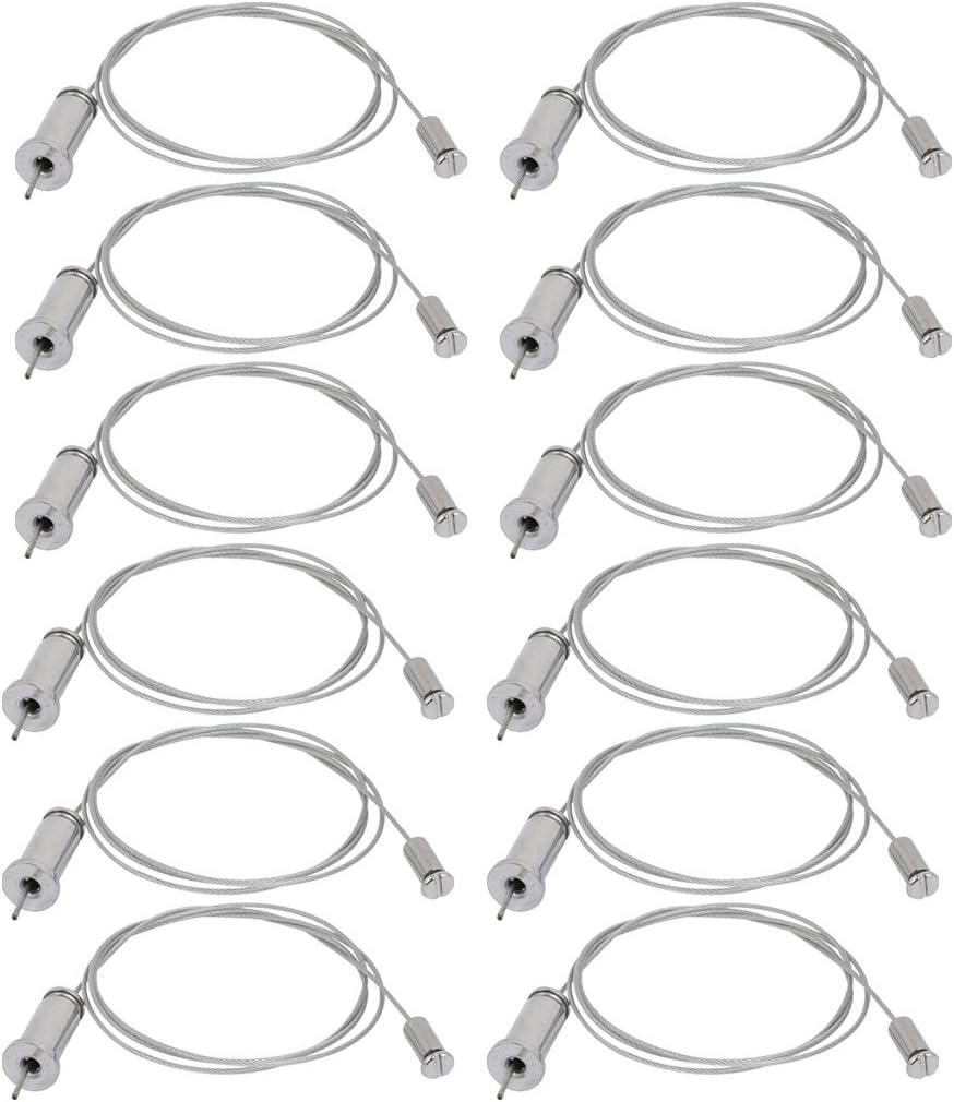 Ruilogod 12pcs 80cm Lighting Suspension Cable Hanging Chain Cylinder Attachment Head (id: 337 fa1 a7b d96 85e