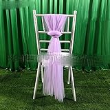 KIEYTW 10 Piezas de Tela para Silla, Lazo, Lazo para Puerta, Silla, Boda, Evento, Fiesta, Banquete, decoración, Color Lila