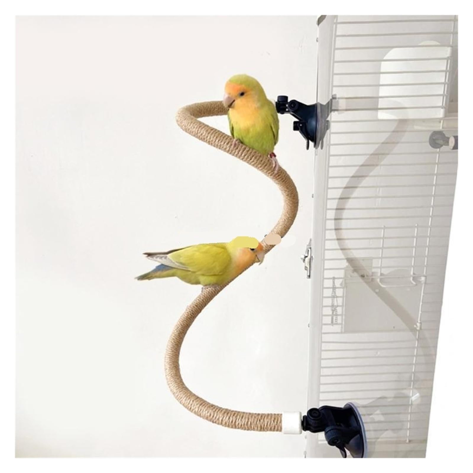 Posadero para Loros Percha de Cuerda cáñamo for Jaula pájaros, Soporte Escalada for Loros, Percha for enriquecimiento Ambiental, Parque Entrenamiento portátil for Aves