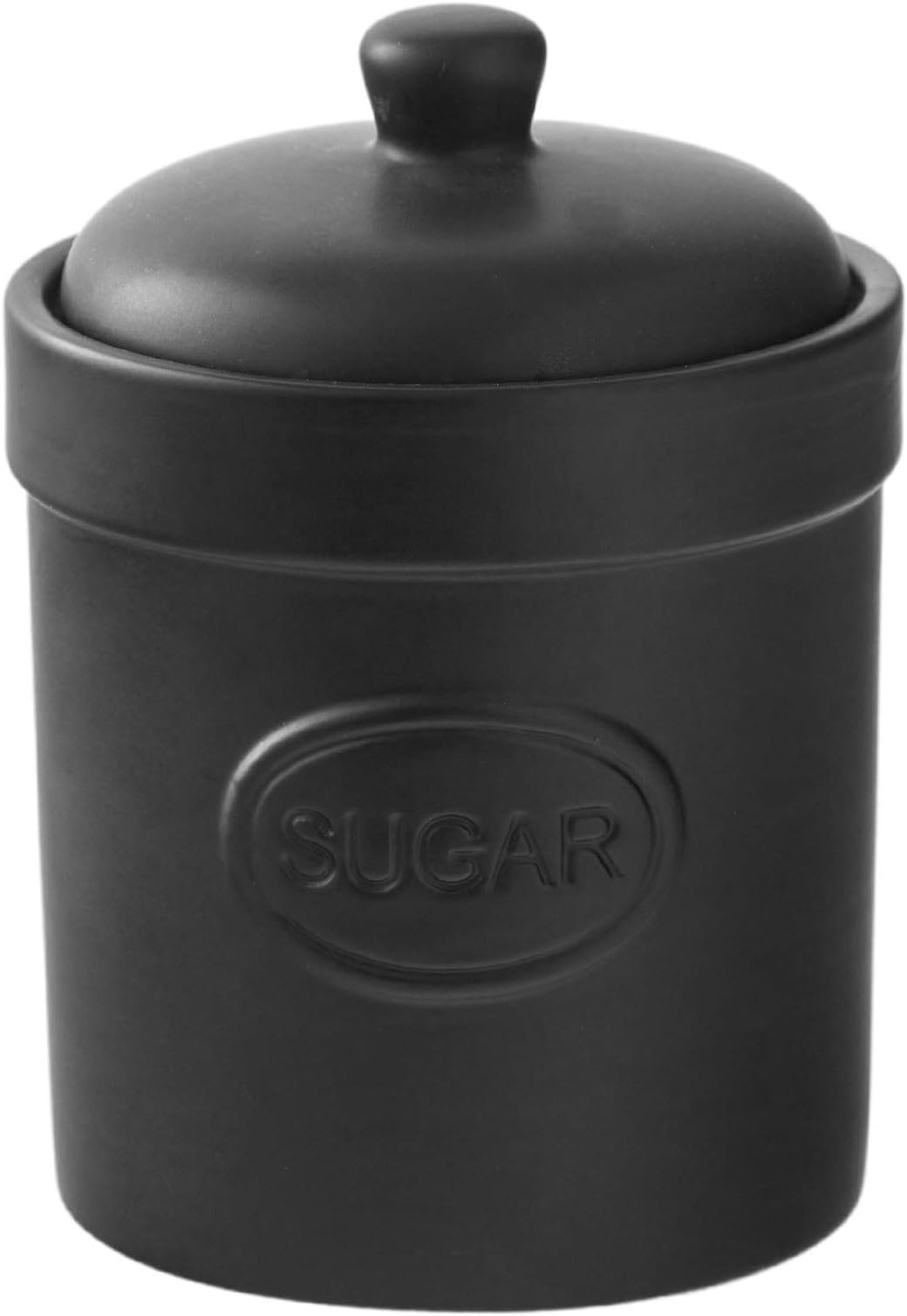 Sugar Canister - Matte Black - Matte Storage Jar - Stoneware Kitchen Storage - Kitchen Storage & Organisation - Available in White and Black