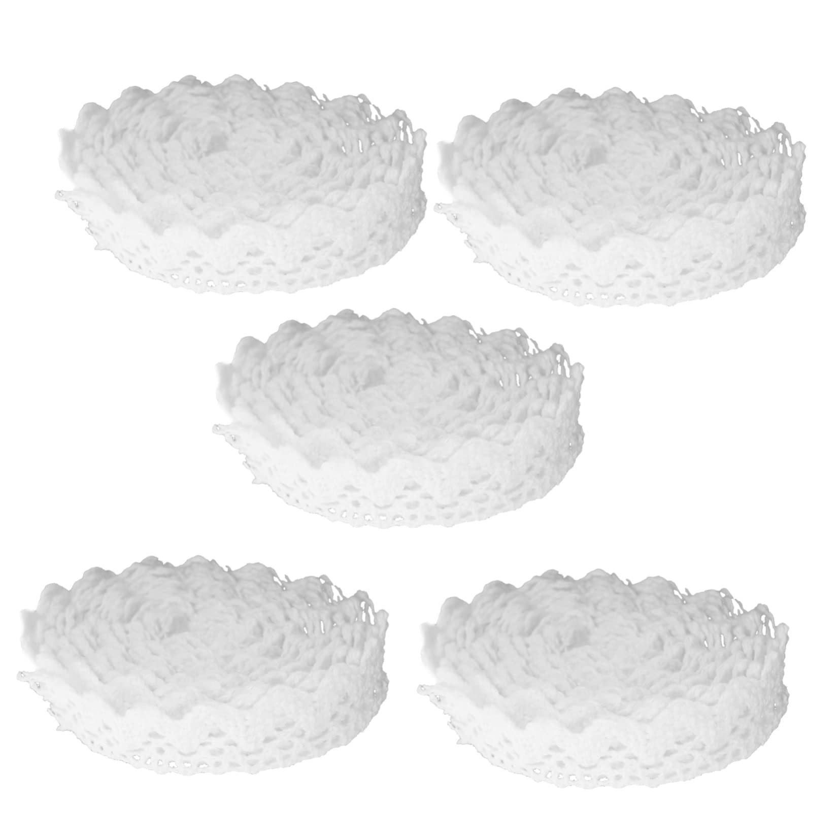 Housoutil 5rouleaux Rubans Dentelle Tissu Galons pour Loisirs Créatifs Décoration de Mariage Fêtes Centres de Table Bandeaux Créations DIY