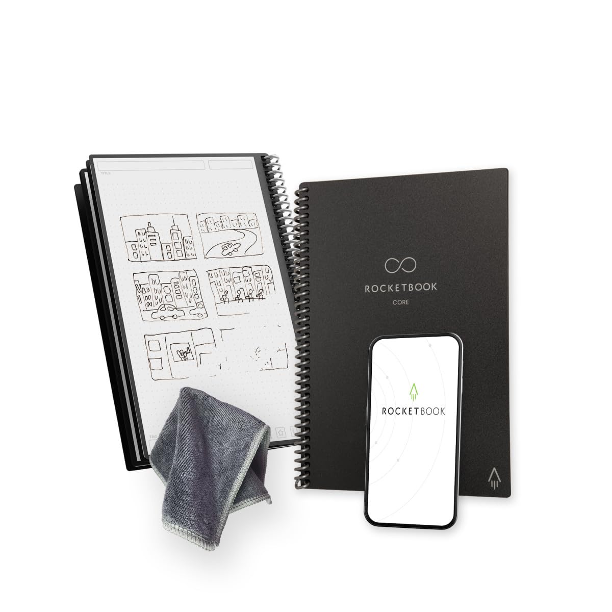 Rocketbook Core Notitieboek, herbruikbaar, Executive Formaat 15 x 22,4