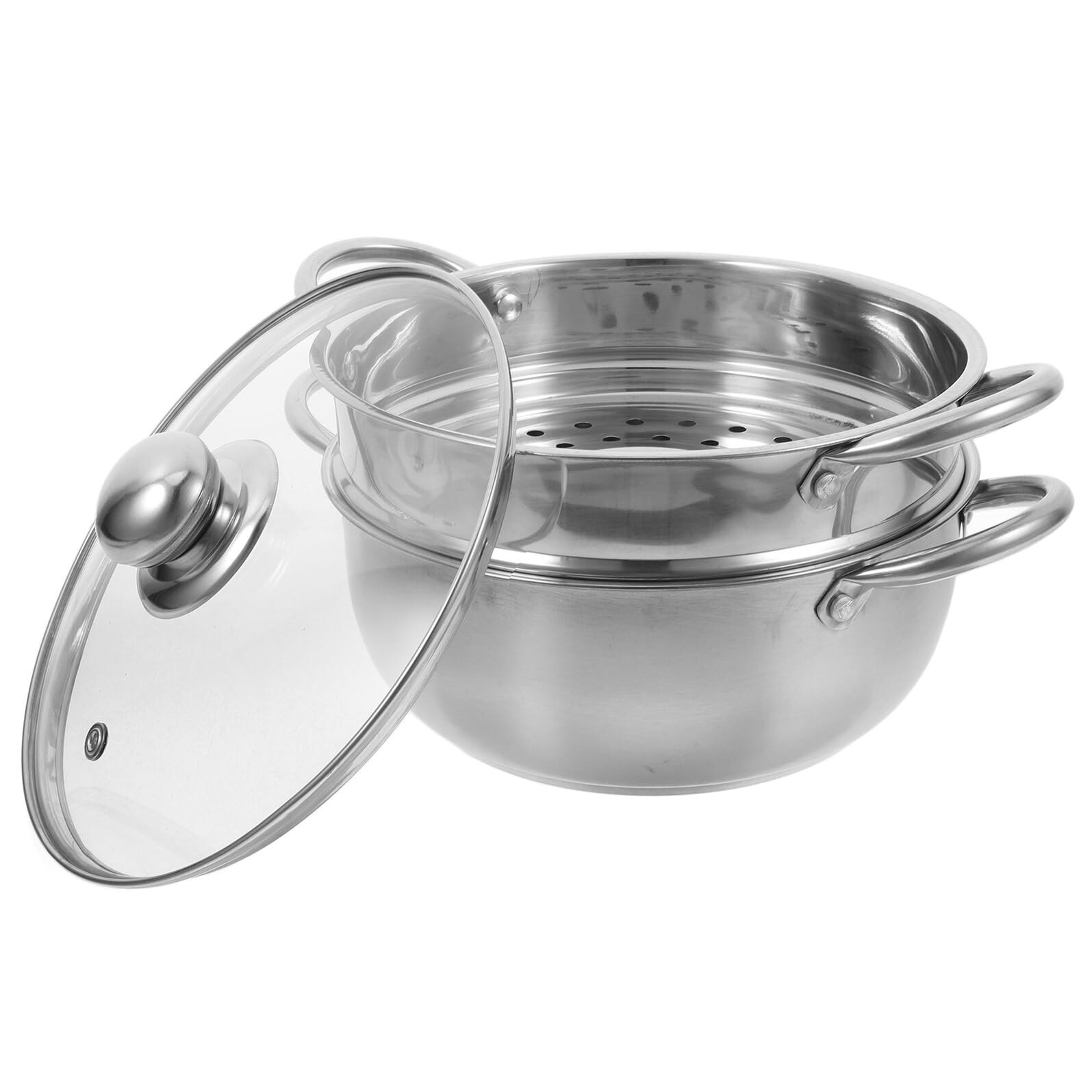 Acero Inoxidable Olla Vaporera para Cocción al Vapor de Doble Capa