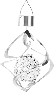 LEDMOMO Solar Wind Chimes Licht, Rotierenden Bunten Farbwechsel im Freien Wasserdichte Lampe LED Windspiel, Garten Rasen Balkon Veranda Fenster dekoratives Licht (Silber)