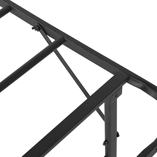 Miniatura 48 de Base de cama Vecelo, de 14 pulgadas, listones de acero resistente Plataforma metálica B,Plataforma plegable,Negro Metálico