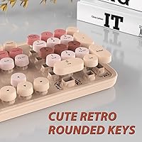 Vista 2 de Combo de teclado y mouse inalámbricos colorido - Teclado inalámbrico de 104 teclas con almohadilla numérica para PC Windows, portátil, laptop