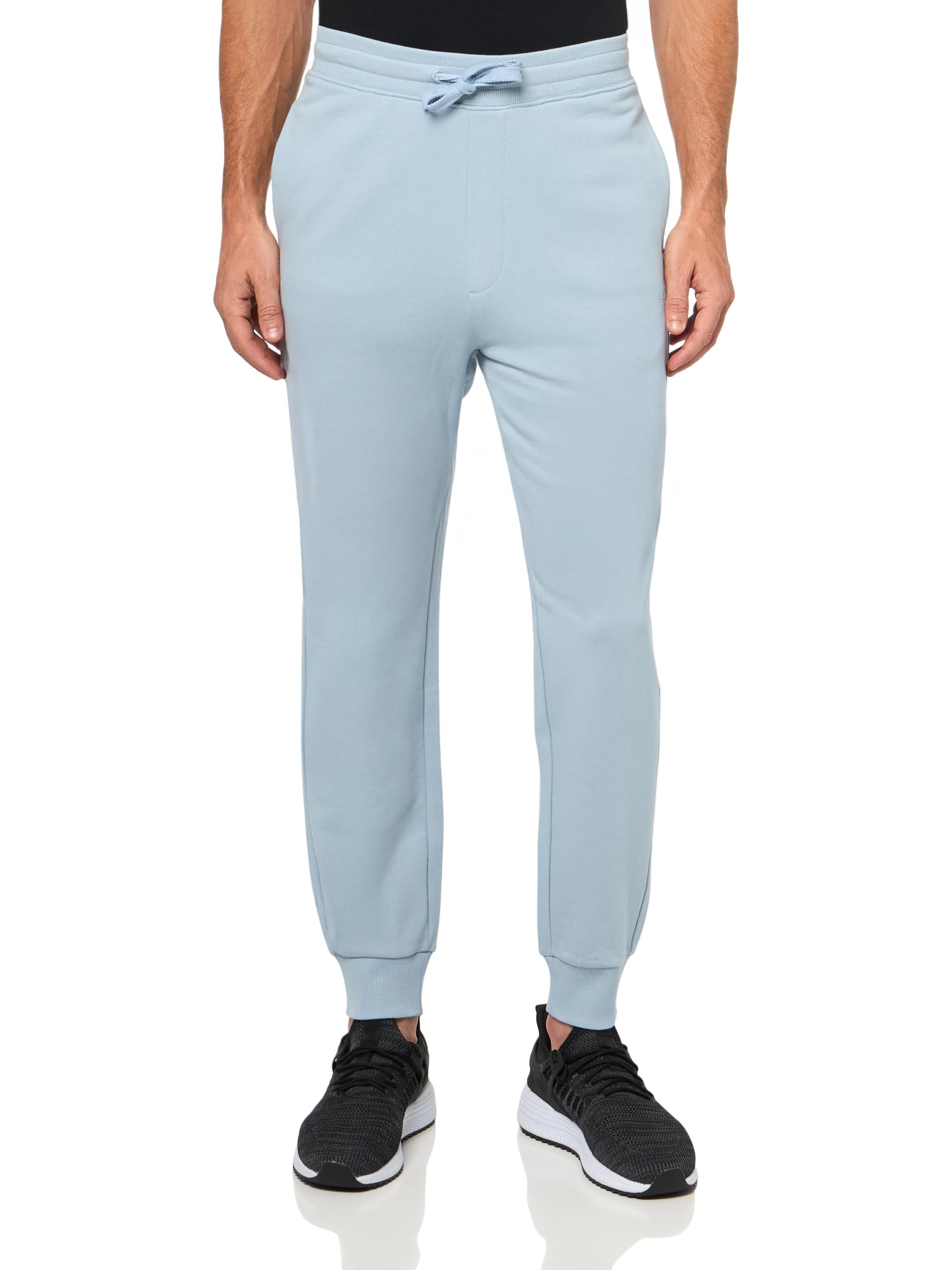 HUGO Men's Hit Logo French Terry Cuffed Joggers, Dust Blue, XXL