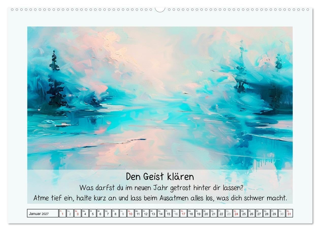 Chill mal wieder. Dein visuelles Mindset-Update (hochwertiger Premium Wandkalender 2027 DIN A2 quer), Kunstdruck in Hochglanz: Sanfte Illustrationen ... ein wenig innere Balance (CALVENDO Kunst)