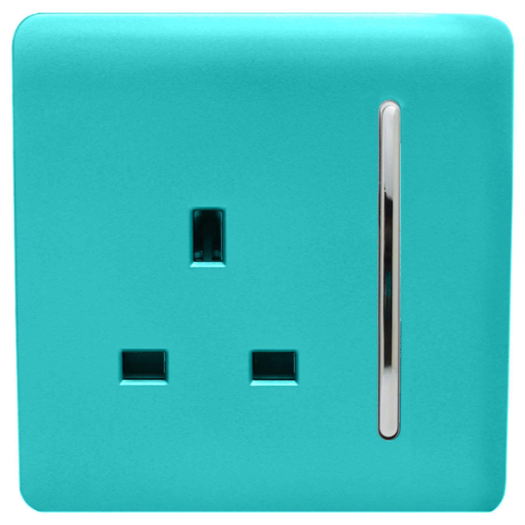 Trendi 1 Gang Artistic Modern Glossy 13 Amp Switched Tactile Plug Socket
