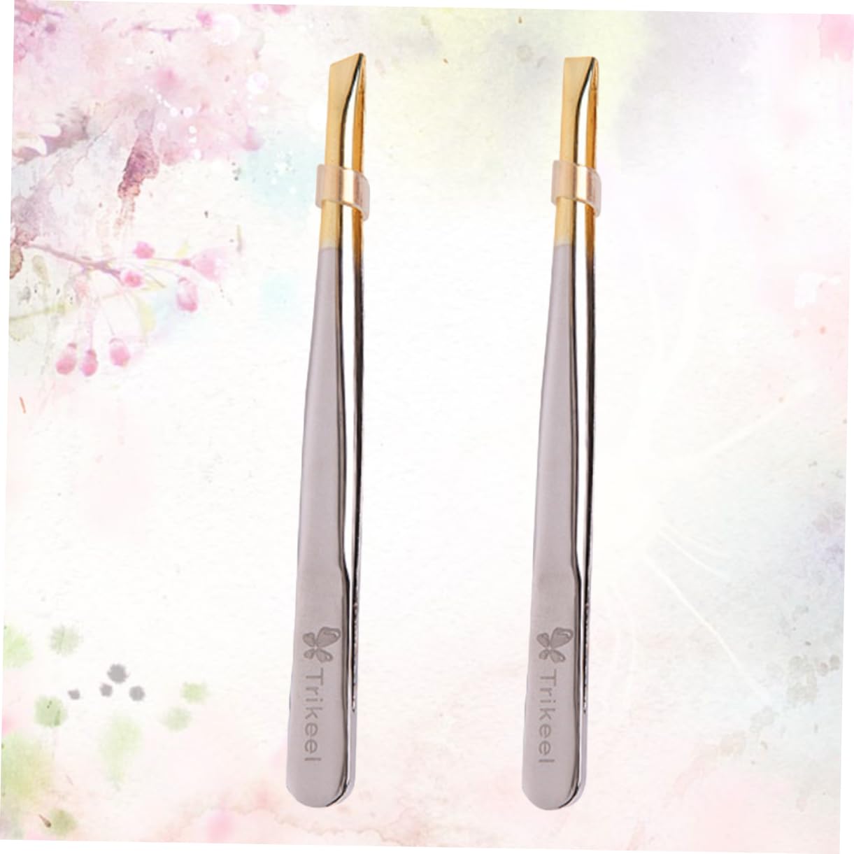 FRCOLOR 6-teiliges Pinzetten-Set Aus Edelstahl – Flache & Schräge Spitze, Für Augenbrauen, Wimpern, Haut
