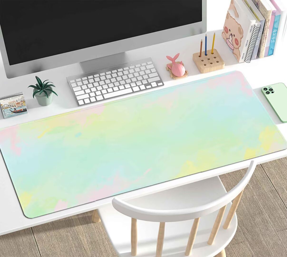 Alfombrilla Ratón XXL Gaming, Alfombrilla Escritorio 900x600x4mm, Mouse Pad Mat XXL Antideslizante, Alfombrilla Raton Base de Goma Tapete Rato Gamer Mousepad XXL para PC, Oficina Decor J-292