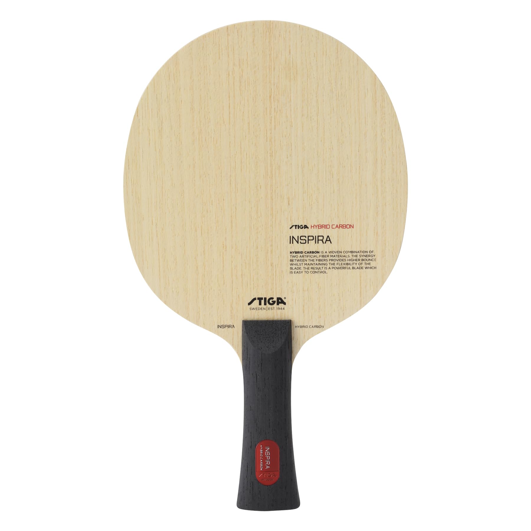 STIGA Inspira Hybrid Carbon Table Tennis Blade, Offensive Professional Blade with Maximum Control & Power