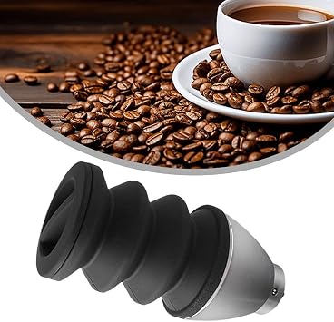 Single Dose Coffee Bean Grinder for Hopper with Bellows Designed to Deliver Consistent Coffee Grounds and Easy Removal (Silver)