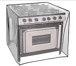 Capa Protetora para Fogão Industrial 78x85x85cm – Plástico Cristal Transparente Grosso Impermeável com Costura Reforçada e Acabamento Premium