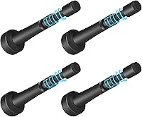 Vista 20 de Tope de puerta ajustable, tope de puerta de aluminio de 3.07 a 4.45 pulgadas para parte inferior de la puerta, tope de puerta negro mate para pared