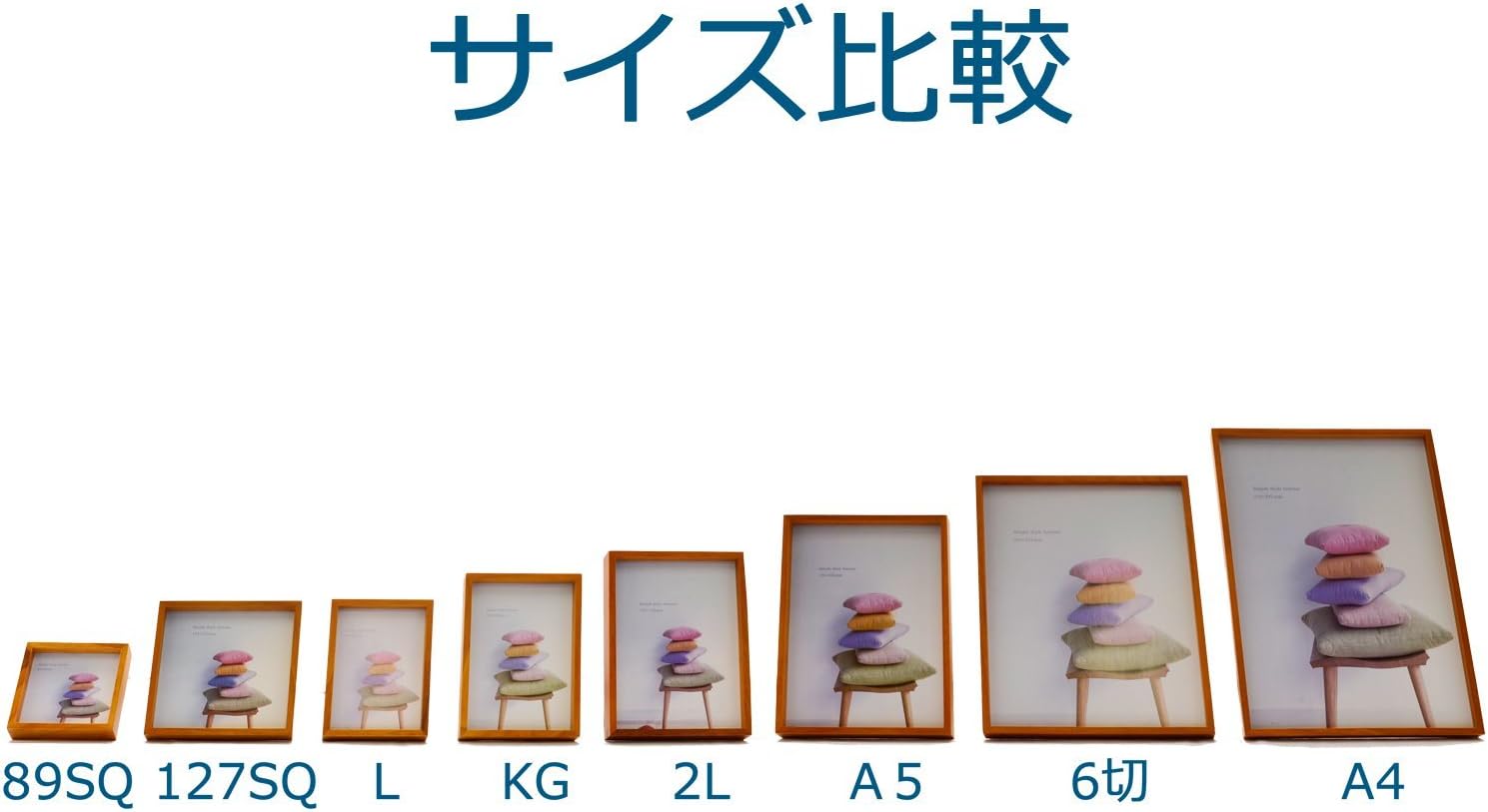 キング KING JK101-A4-BR 70172 Photo Frame, Wooden Frame, A4, Brown