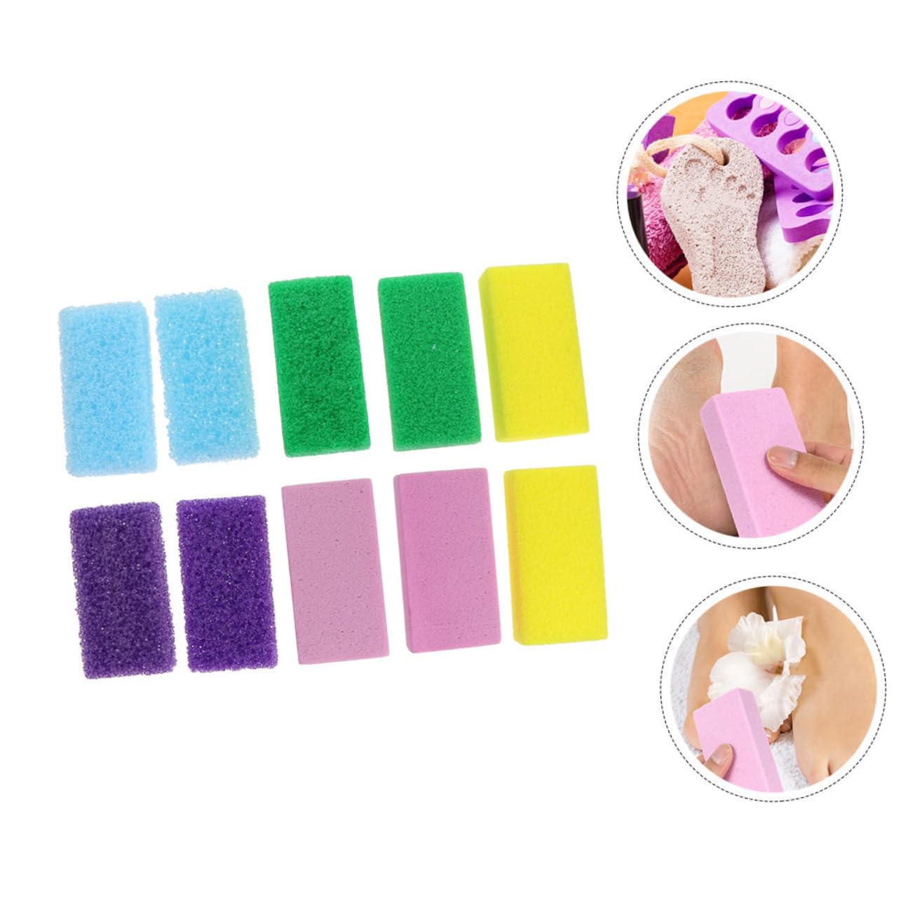 Healeved 45pezzi Pietre Per Pedicure Pu Colorate Rimozione Della Morta Strumenti Per La Dei Piedi Massaggio e Scrub Per Talloni Screpolati e Secca