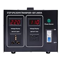 Vista 4 de Convertidor de transformador de voltaje de 500 vatios, conversión de subida/baja de 110-120 voltios a 220-240 voltios y de 220-240 voltios a 110-120