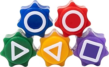 BELOXY Toys Gonggi Game Set, Stones Plastic Playing Pieces with Storage Case, Squad Traditional Korean Game 1 Set (5 Pieces with Box) (Multi) - image, photos