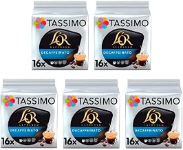 Tassimo L'OR Espresso Decaffeinato Coffee Pods x16 (Pack of 5, Total 80 Drinks)