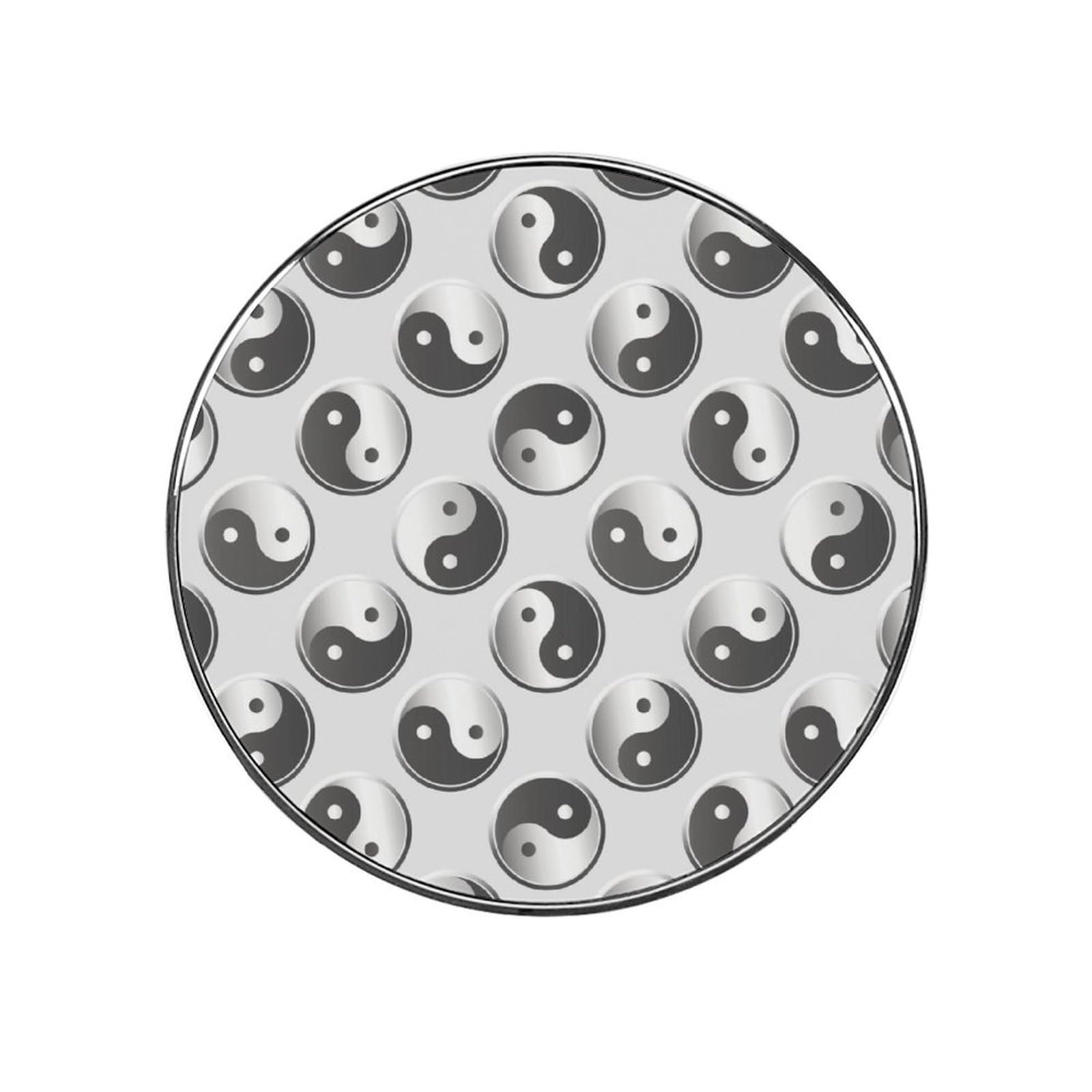 Black White Tai Chi Alloy Fridge Magnet For Office Cabinet Refrigerator Whiteboard Photo