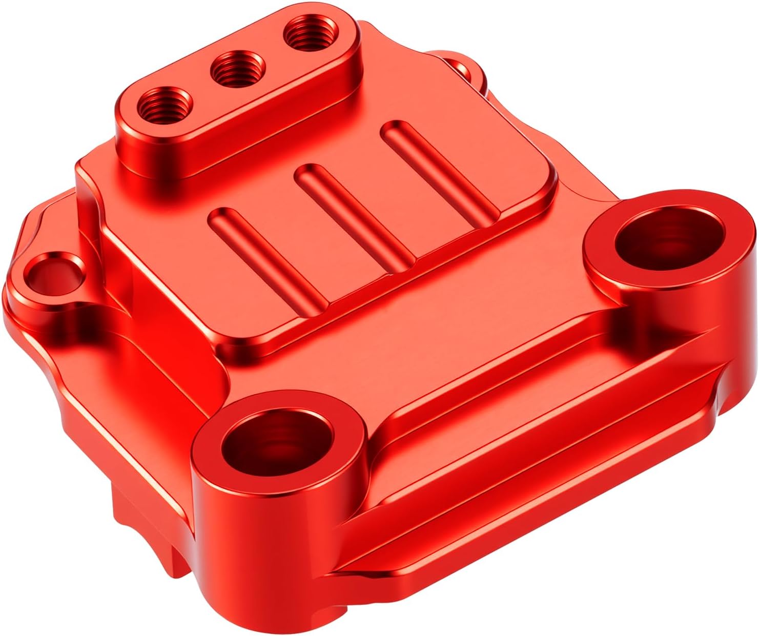 RC Car Aluminum Alloy Transmission Case Gearbox Housing Shell Cover Protective Case Compatible with 1/10 Tamiya TA01 RC Drift Car Upgrades (Red)