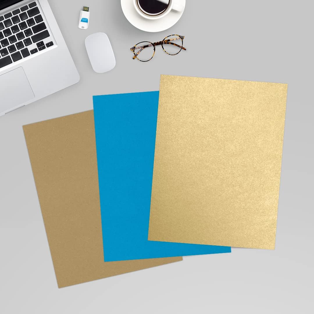 LUXPaper 8.5" x 11" Paper | Letter Size | Blonde Metallic | 80lb. Text | 50 Qty (Pack of 2)