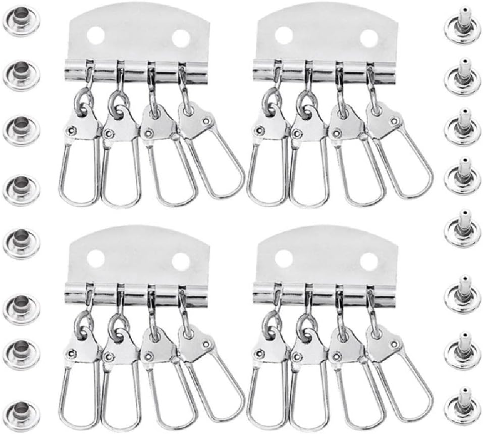 4Pcs Metal Key Holder Key Row Keyring Organizers with 46