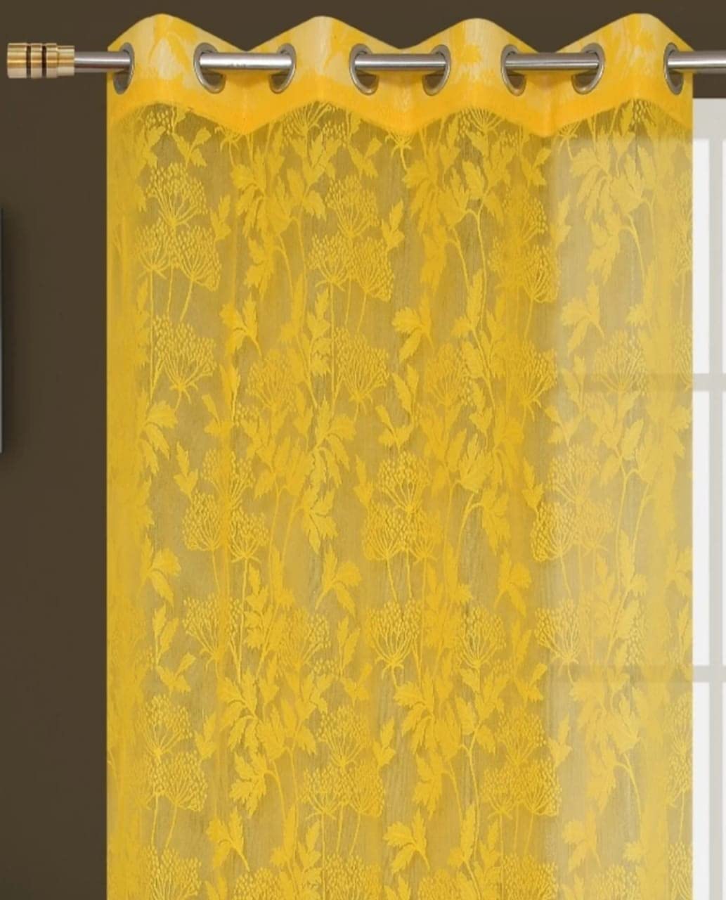 Floral Door Curtains - Soft Sheer Panels FREE SHIPPING -15